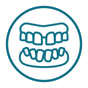 Gaps and crooked teeth icon 